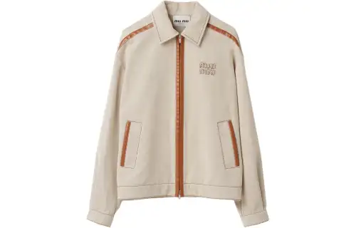 Miu Miu jacquard canvas blouson jacket