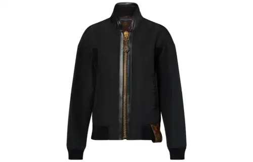 LOUIS VUITTON Leather Accent Parka