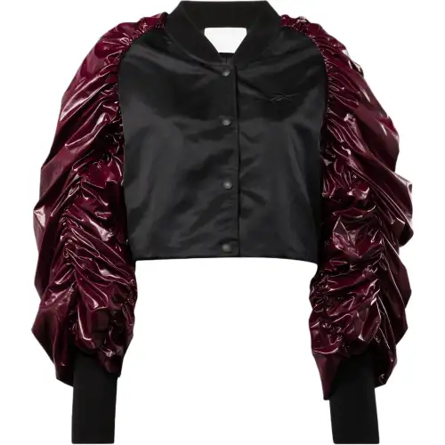 Reebok Puff-sleeves Cropped Bomber Jacket