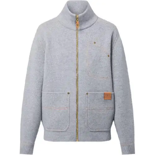 Lv Topstitched Knitted Cardigan