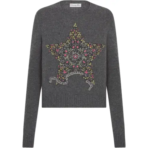 DIOR FW24 Cashmere Sweater Women's Gray