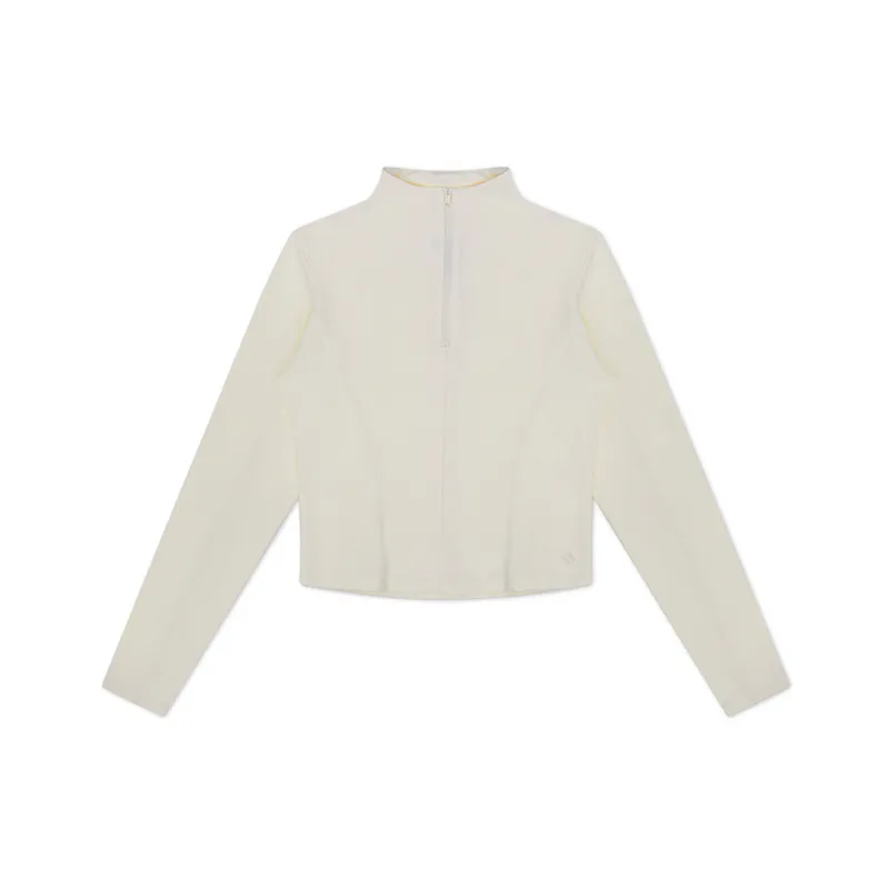 Converse Half Zip Mock Neck Long Sleeve Top