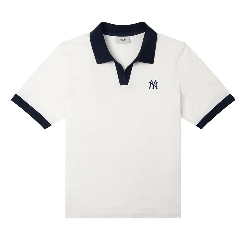 MLB New York Yankees SS25 Polo Shirt Women's Ivory