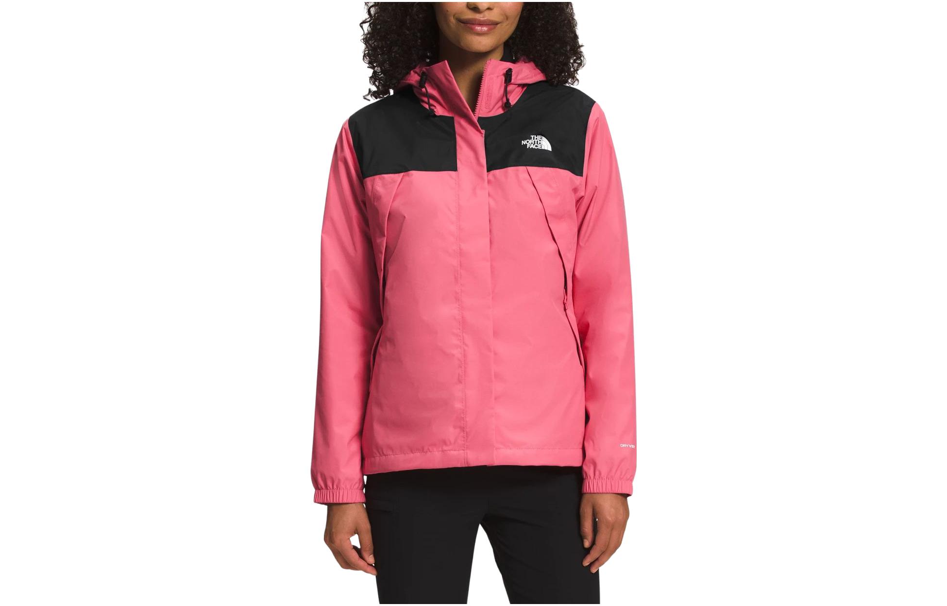 Женская куртка The North Face Logo (красно-черная)