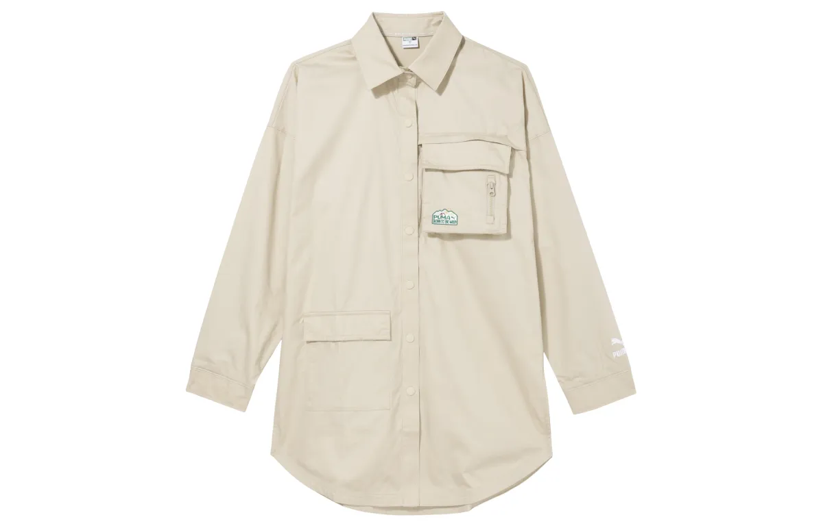 PUMA Jackets Women's Ecru Lapel Moderate Other