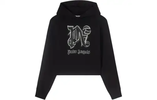 PALM ANGELS Hyper Monogram-print Hoodie