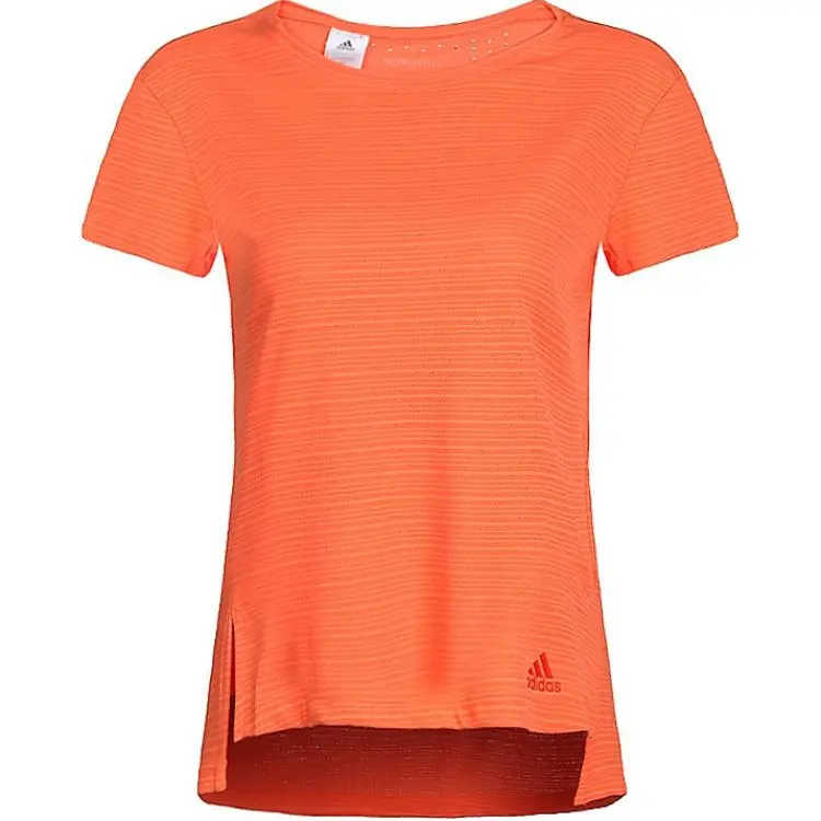 Adidas T-Shirts Women's Yellow Crew Neck Moderate Other