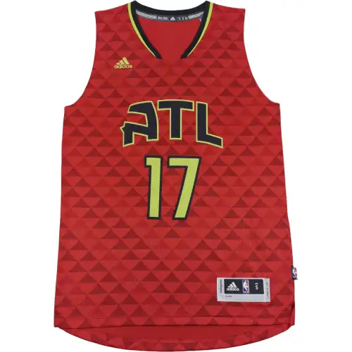 Adidas NBA Atlanta Hawks SWINGMAN Fan Edition No. 17 Black Schroeder 2015-16 Season Red Diamond Pullover V-neck Sleeveless Basketball Vest Men and Women Same Style Red