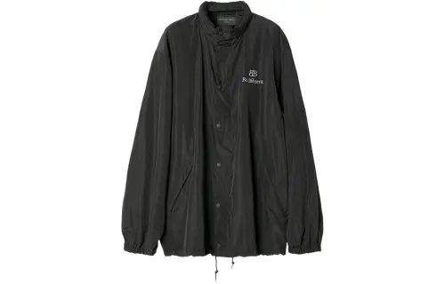 Balenciaga Logo Print Windbreaker Jacket 'Black'