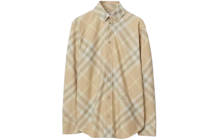 Женская рубашка Burberry Checked (коричневая)