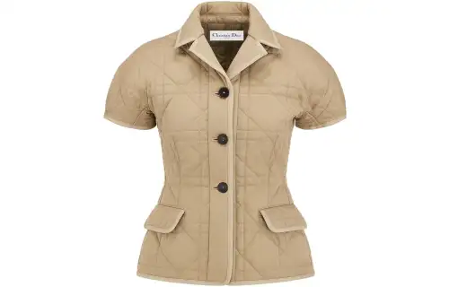 DIOR Jackets Women's Beige Lapel Moderate Other