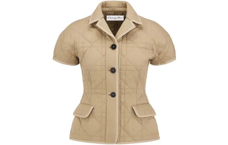 DIOR Jackets Women's Beige Lapel Moderate Other