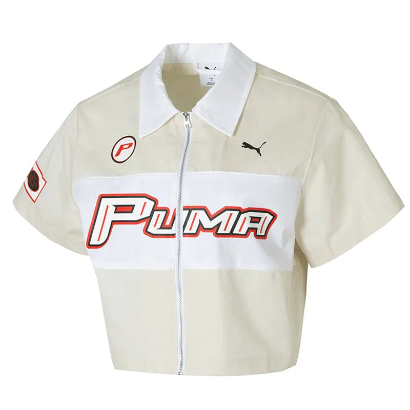 PUMA Shirts Women's Beige Lapel Moderate