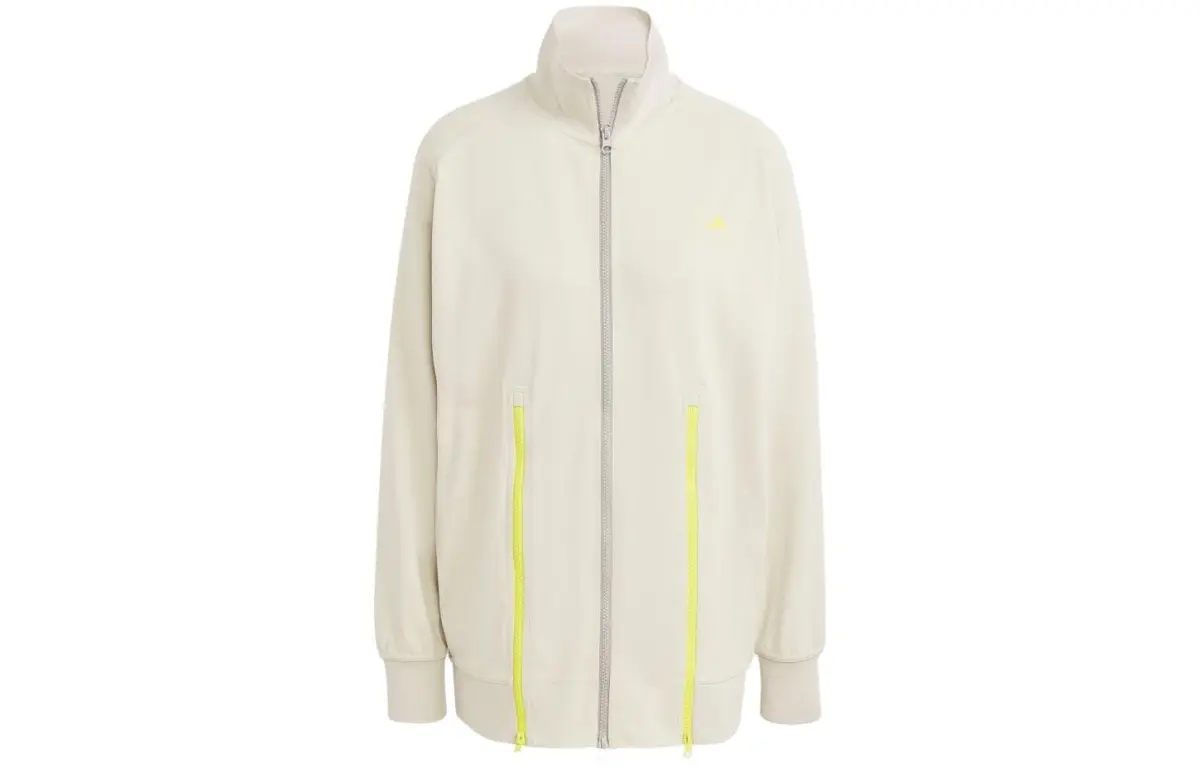 Adidas Jackets Women's Cream Yellow Stand Collar Moderate Other