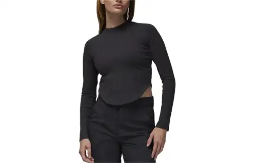 Jordan Knitwear Women's Black Half Turtleneck Moderate Other