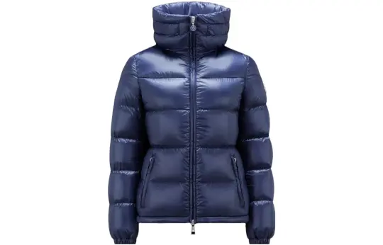 Moncler Douro Logo Patch Zip-Up Puffer Jacket