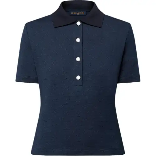 LOUIS VUITTON SS25 Polo Shirt Women's Marine Blue