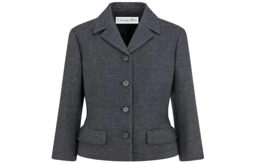DIOR Jackets Women's Dark Gray Lapel Moderate Other