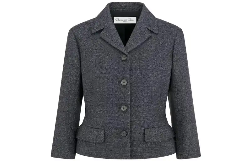 DIOR Jackets Women's Dark Gray Lapel Moderate Other