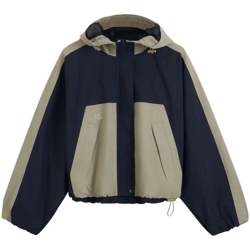 CALVIN KLEIN SS25 Jackets & Coats Women's Laurel Brown/Navy Blue