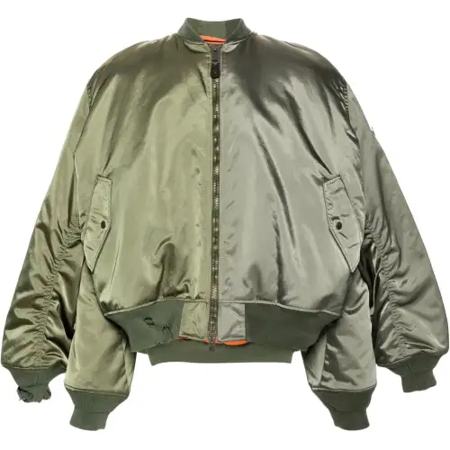 Balenciaga Double sleeve Satin Bomber Jacket