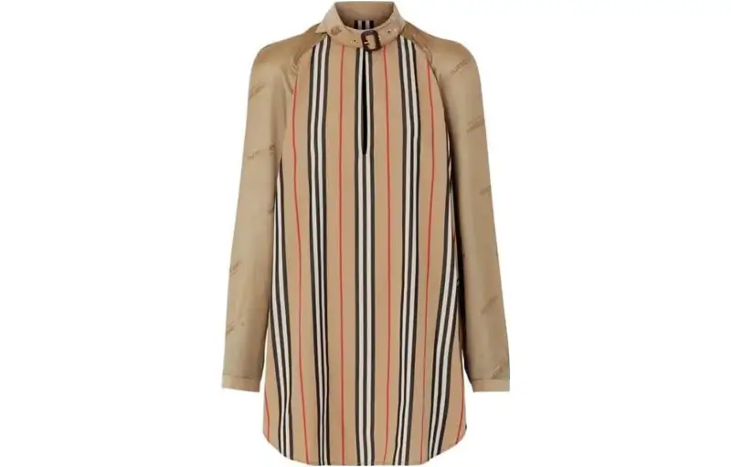 Burberry Shirts Women's Brown Stand Collar Moderate Other