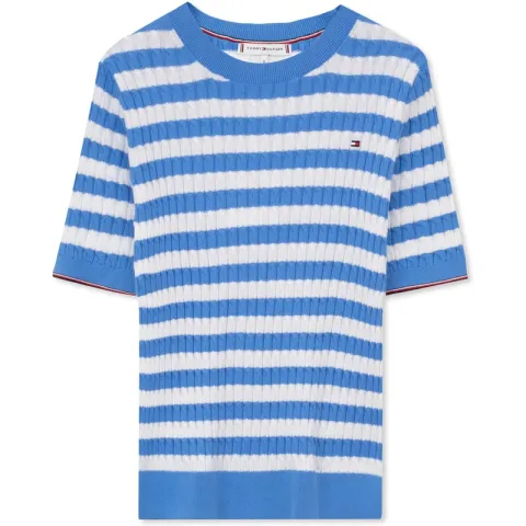 Tommy Hilfiger Cable Knit Slim Short Sleeve Jumper