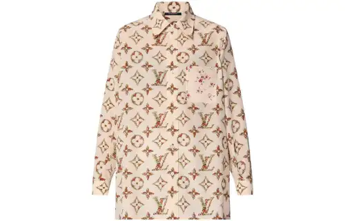 LOUIS VUITTON Floral Monogram Pajama Shirt