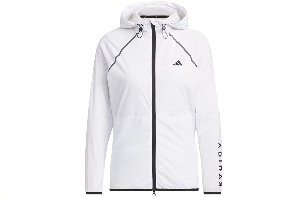 Adidas Jackets Women's White Hooded Moderate Other