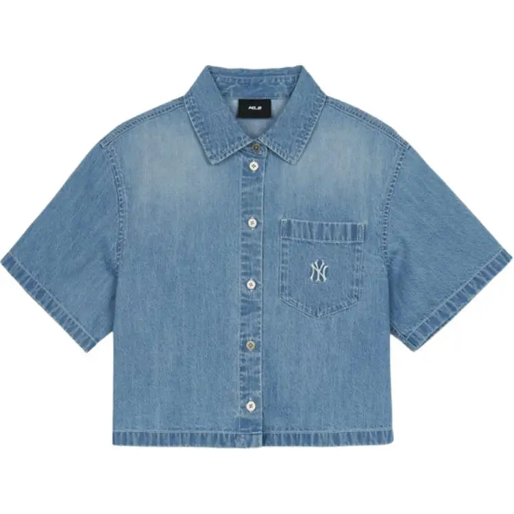 MLB Shirts Women's Blue Lapel Moderate Straight Fit