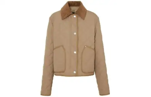 Burberry Jackets Women's Khaki Lapel Moderate Other