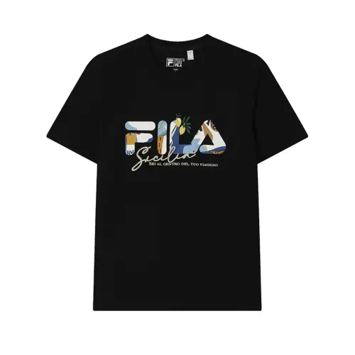 FILA HERITAGE T Shirt Unisex Jet Black
