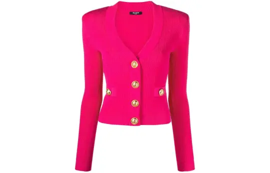 BALMAIN Knitwear Women's V Neck Moderate Cardigan
