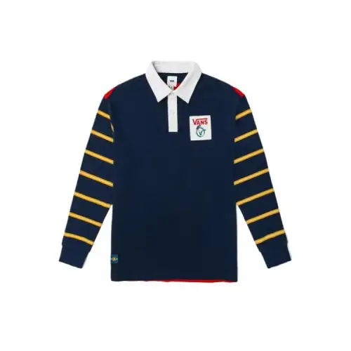Vans POLO LS Polo Shirt Women's Navy Blue