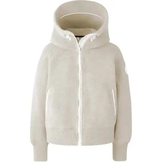 Canada Goose Canada Goose Chilliwack с логотипом, однотонная, удобная, теплая, дышащая, с капюшоном, классическая уличная куртка с силуэтом пилота, шерстяная флисовая куртка женская светло-льняно-желтого цвета