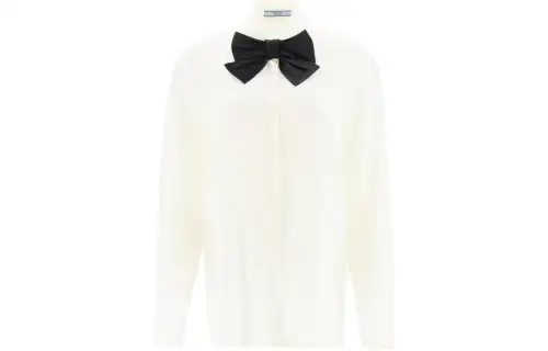PRADA Shirts Women's White Crew Neck Moderate Other