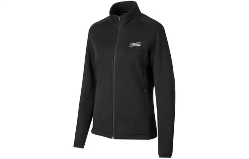 Skechers Solid Color Fleece Lined Fitness Outdoor Sports Thermal Stand Collar Jackets & Coats Women's Carbon Black
