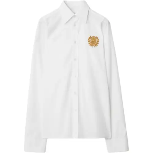 Burberry logo-embroidered shirt