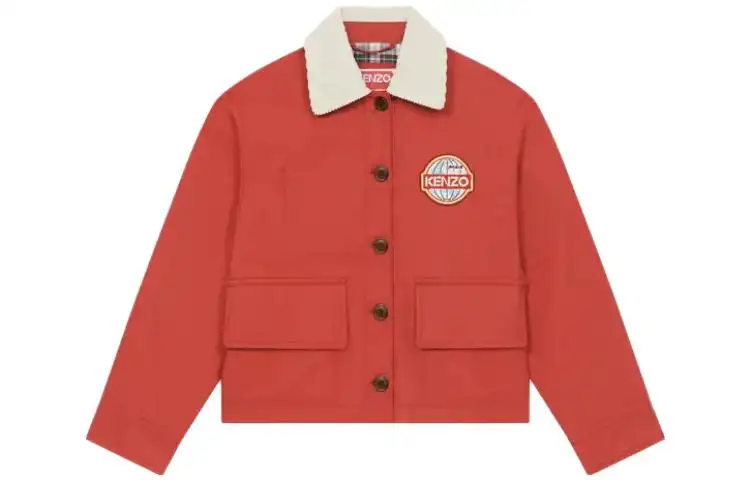 【Previous Season】Travel logo-appliqué cotton jacket