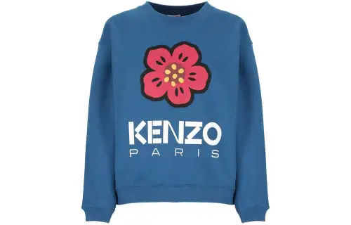 KENZO Sweatshirts Women's Blue Crew Neck Moderate Regular