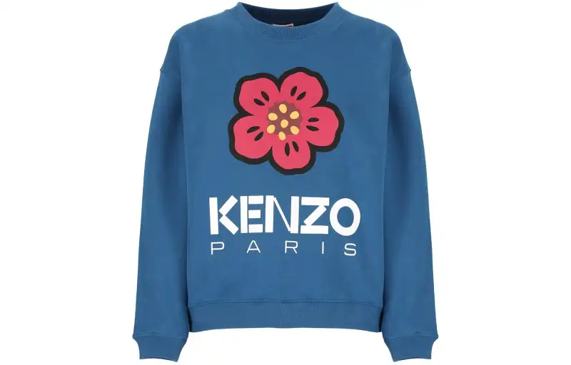 KENZO Sweatshirts Women's Blue Crew Neck Moderate Regular