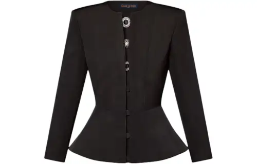 LOUIS VUITTON Jewel Button Peplum Jacket