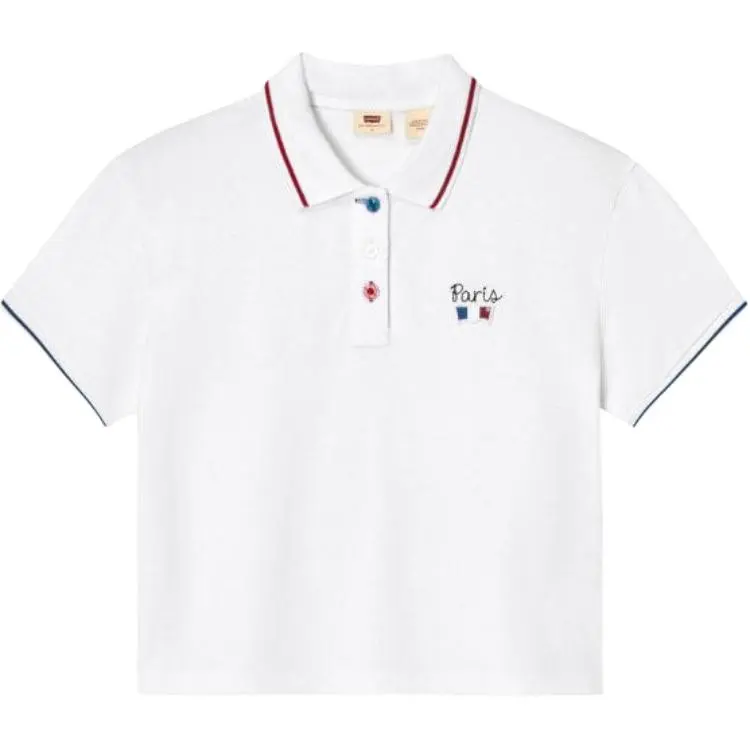 Levi's SS24 Paris Limited Capsule Collection Polo Shirt Women's White