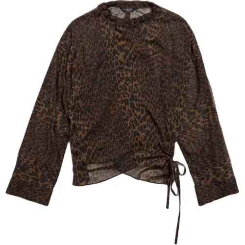 Balenciaga printed georgette blouse