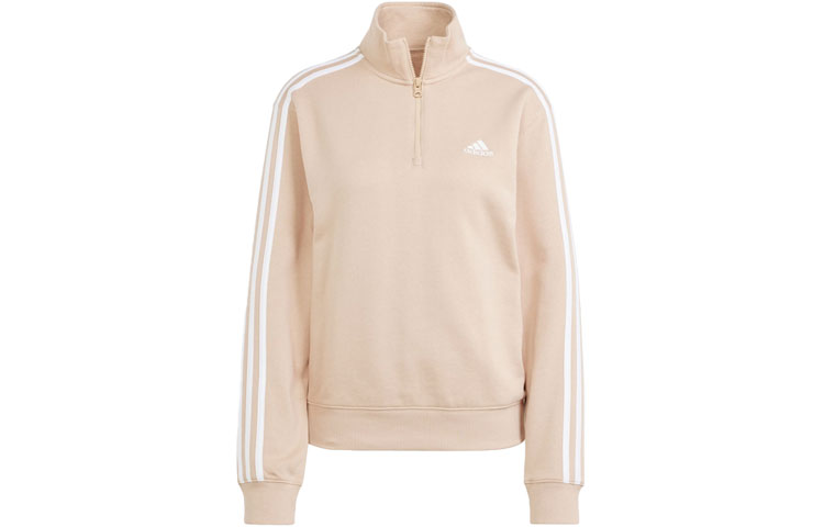Женское худи adidas Essentials Quarter-Zip Sweatshirt (бежевое)