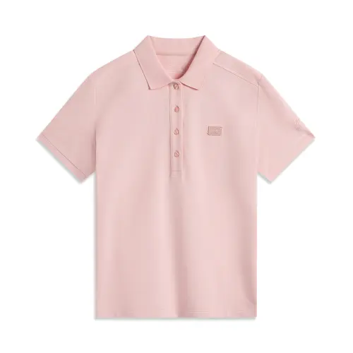 Li Ning Sports Life Collection Polo Shirt Women's Light Blush Pink