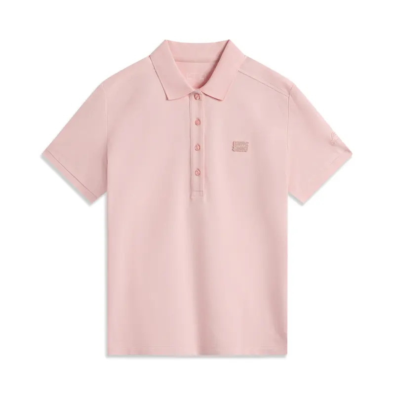 Li Ning Sports Life Collection Polo Shirt Women's Light Blush Pink