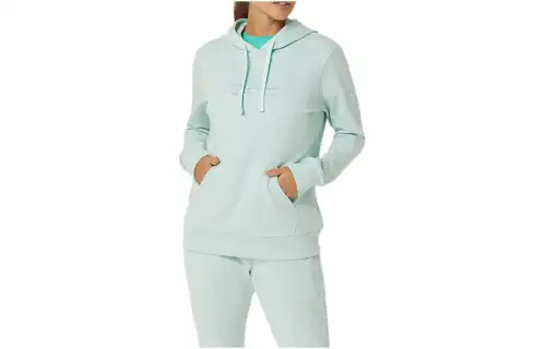 Asics French Terry Pullover Hoodie Sweatshirt Women's Light Blue
