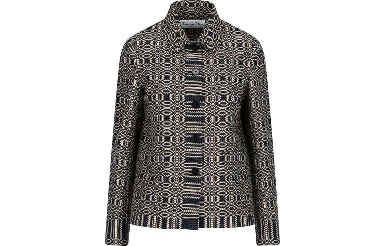 Christian DIOR Geometric Patterned Casual Jacket