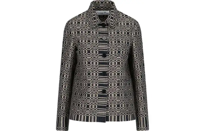 Christian DIOR Geometric Patterned Casual Jacket